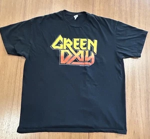 2007 GREEN DAY CONCERT T-Shirt Cinder Spell Out Size XL Black Rock - Picture 1 of 7