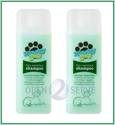 XPEL 2x Mucky Pup Flea Repellent Dog Shampoo - Naturally Repels | Detangles - 475ml