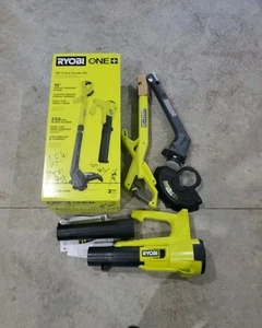 RYOBI 10" Recortadora de Cuerdas y 250cfm Soplador Combo Kit HERRAMIENTAS SOLO PCLCK201K Nuevo OB - Imagen 1 de 19