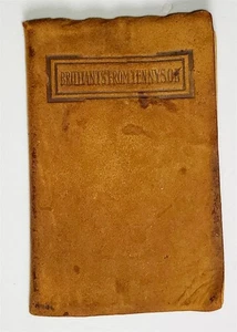 Brilliants From Tennyson Little Leather Brown Suede Cover Miniature Book - Picture 1 of 6