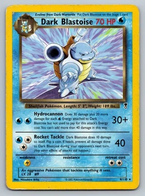 Dark Blastoise - Legendary Collection  4/110 Non Holo Rare HP HEAVILY PLAYED - Image 1 of 2