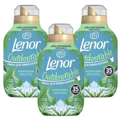 3x Lenor Outdoorable Fabric Conditioner 490ml Concentrated Softener 35 Wash - Image 1 of 2