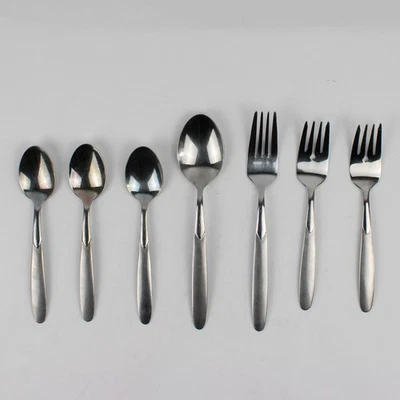 Lot Of 7 Cambridge Silver Crescent (Stainless) Flatware 3 Forks 4 Spoons - Image 1 of 4