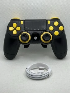 🎮 Scuf Infinity 4PS FPS Black & Yellow PS4/PC Controller + Trigger Stopper 🔥 - Picture 1 of 6