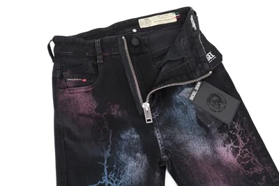 DIESEL Slandy-High-SX 069IY Women's Jeans W26/L32 Patterned Skinny Fit Zip-Fly - Image 1 of 4