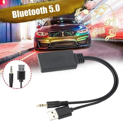 Bluetooth 5.0 Receiver Adapter USB + 3.5mm Jack Stereo Audio For Car AUX Speaker - Изображение 1 из 4