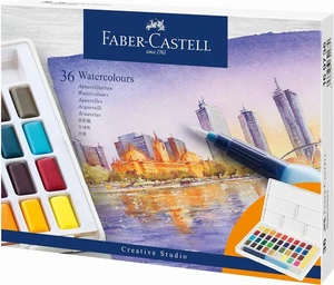 Faber-Castell - Aquarellfarben, 36 Farbnäpfchen, inkl. Mischpalette und Was ... - Bild 1 von 8