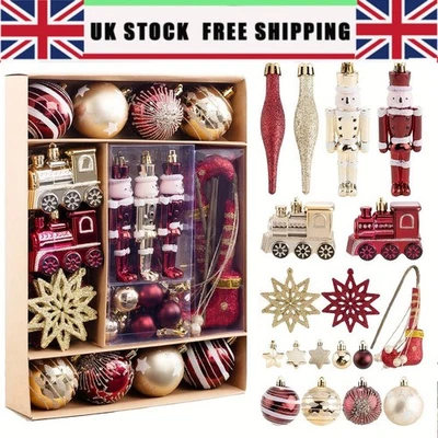 CHRISTMAS DECOR BAUBLES TREE XMAS BALLS PARTY WEDDING ORNAMENT 50PCS/SET UK - Image 1 of 4