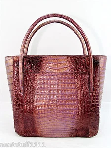 BORSA A MANO NANCY GONZALEZ CROC BORSA MEDIA ESOTICA NUOVA AUTENTICA - Foto 1 di 12