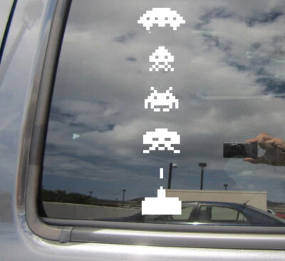 Space Invaders - Retro Classic Video Game Car Laptop Vinyl Decal Sticker 06026 - Image 1 of 2
