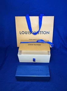 Authentic LOUIS VUITTON Empty Sunglasses Navy Blue Case,Box,shopping Bag,Ribbon. - Picture 1 of 14