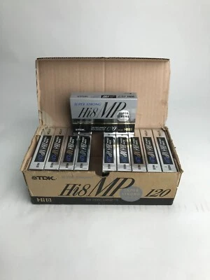 Nuevo de Lote Antiguo TDK Hi8 120 Minutos 10 Pack 8mm Video Cassette Cinta Sellada P6-120SSHPN Foto 1 de 4