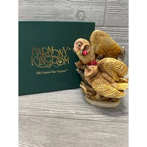 Figurina Harmony Kingdom Tender is the Night Box 1999 Romance Annuale 5” Gufo Amore - Foto 1 di 9