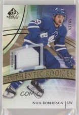 2020-21 SP Game Used Authentic Rookies Gold 53/65 Nick Robertson Rookie Patch RC