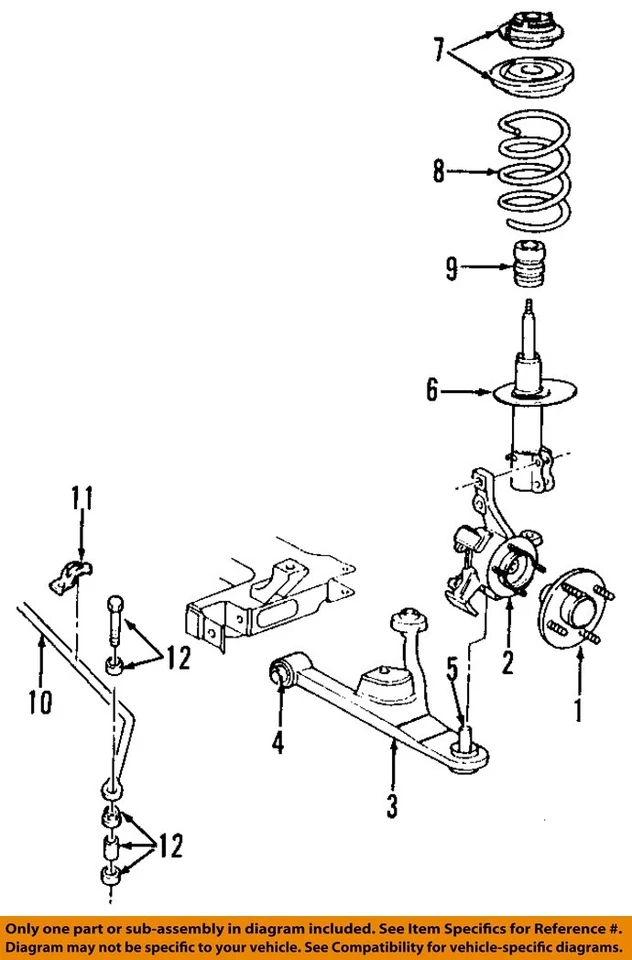 CHRYSLER OEM 95-96 Neon Front Suspension Suspension Components-Strut 4626180 Foto 1 de 1