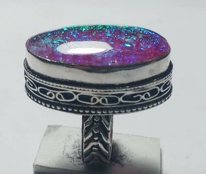 Top Opal Gemstone Ring Oval Shape Handmade Ring Jewelry Ring Size 5.5 Inches - Picture 1 of 5