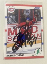 1990-91 Score Shayne Corson Autograph Card 