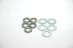 5x METRIC NUTS AND 5x WASHER M8 - FOR 24mm BASE DIAMETER GUITAR POTENTIOMETER - Picture 1 of 1