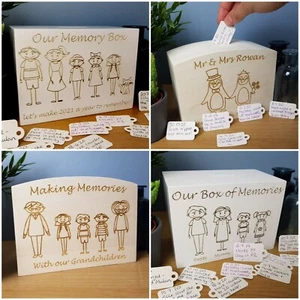 Personalised Memory Box, Family Keepsake Diary Entries, 2021 Gift for Parents - Picture 1 of 12