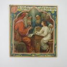 Victorian Greeting Card Religious God Bless Jesus Teach Old Men Embossed Antique