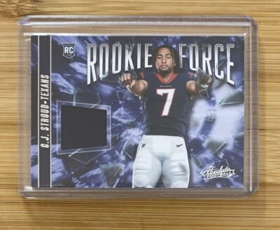 2023 Panini Absolute Football C.J. Stroud Rookie Force Patch RC RF-2 💥SP📈👀 - Image 1 of 2