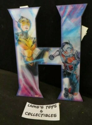 Avengers ANT MAN & WASP Letter H Wall Decor Open Road 10"X7" Lenticular 3D sign - Image 1 of 4