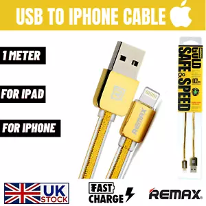 GOLD Genuine Braided Fast Charging Cable For iPhone 78 X Xs 11 12 13 14 PRO MAX - Picture 1 of 5