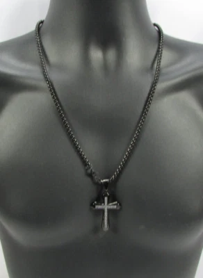 Invicta ювелирных изделий мужчин из нержавеющей стали имитации бриллиант крест подвеска с цепочкой 24» - Изображение 1 из 2