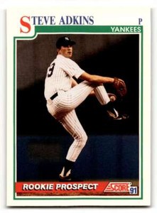 1991 Score #716 Steve Adkins    New York Yankees Baseball Cards EX/NM ID:59504