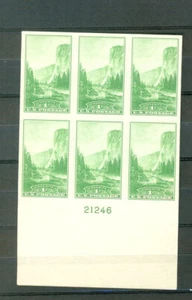 USA Scott 756 Farley 1c Parks plate number 21246 bottom ngai - Picture 1 of 1
