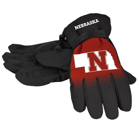 Nebraska Cornhuskers Insulated Winter Gloves Small/Medium [NEW] Snow Hat Cold Cover