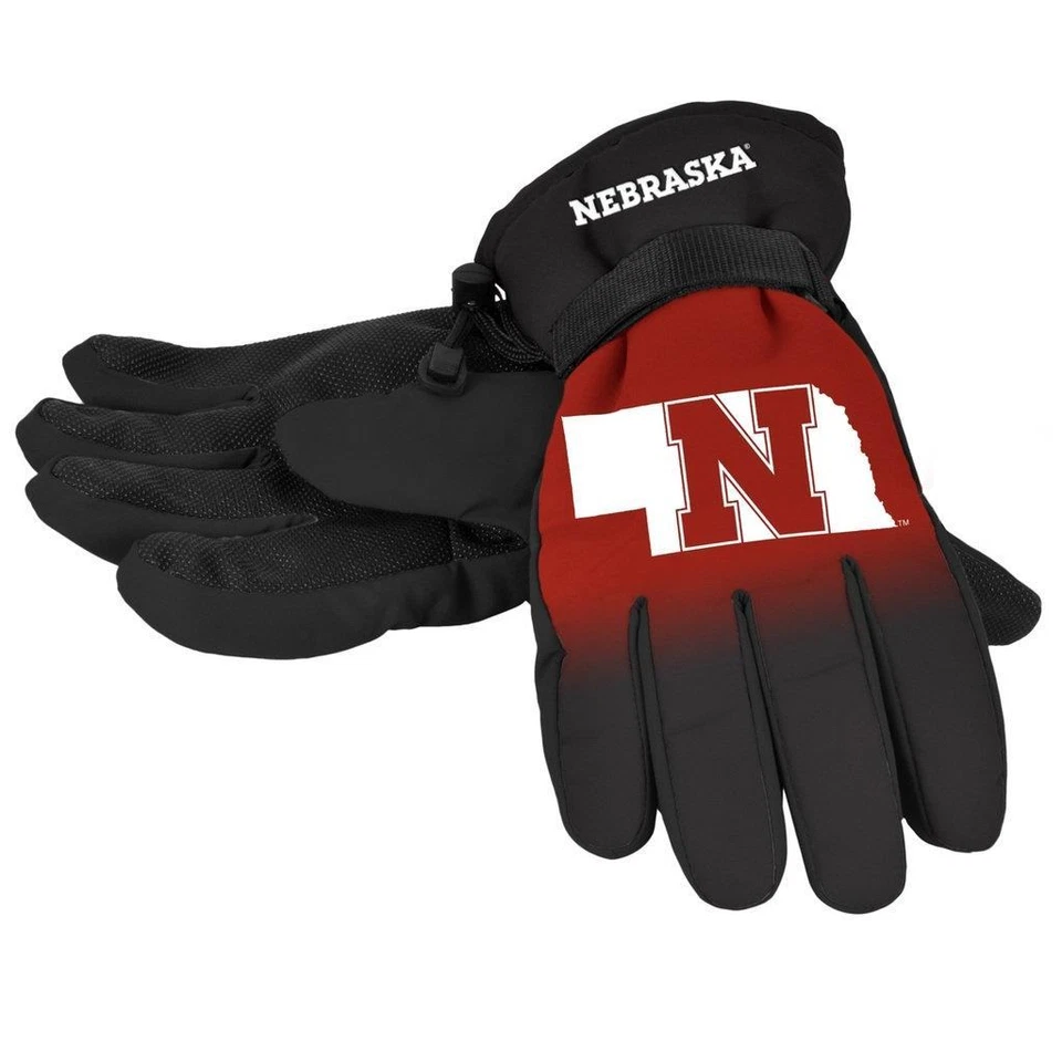 Nebraska Cornhuskers Insulated Winter Gloves Small/Medium [NEW] Snow Hat Cold - Image 1 of 1