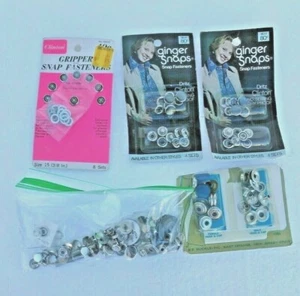 Lot of Vintage Snaps and Fasteners Crafts Sewing Dritz Clinton E-Z Buckle - Picture 1 of 2
