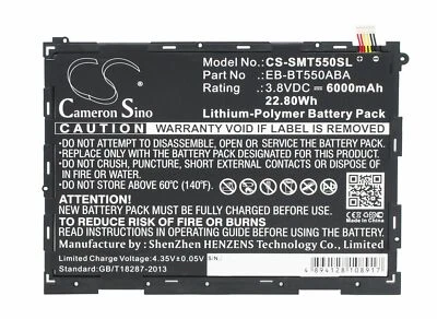 Battery For Samsung SM-P350,Galaxy Tab A Plus 9.7,SM-T550,SM-P350,EB-BT550ABA - Image 1 of 4