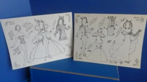 1993 BARBIE ARTIST PAPER DOLLS WITH FANTASY FASHIONS BY NORA - Picture 1 of 8