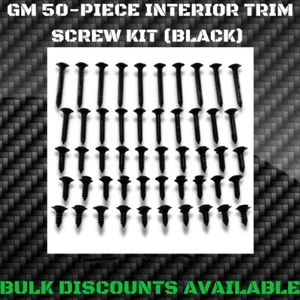 1997+ Cadillac Catera A B Pillar Interior Panel Molding Trim Screws BLACK OEM GM - Picture 1 of 2