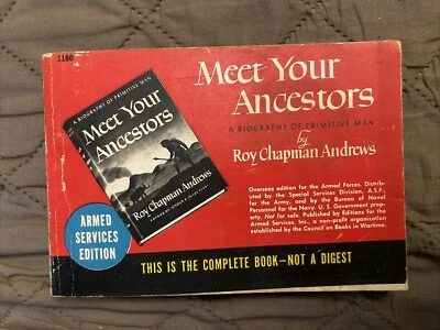 WW2 Vintage Pb, Meet Your Ancestors by Andrew, Armed Service Ed 1160, 1944, VG - Imagem 1 de 4
