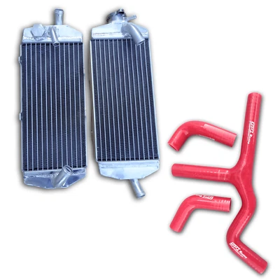 Aluminum Radiator & Red Hose For 2003-2007 KTM 450SX 525SX 450/525 MXC/EXC 2004 Foto 1 de 4