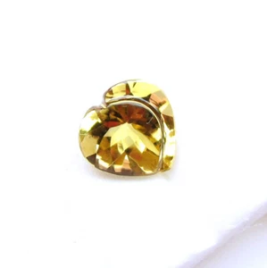 Natural Heart double Cut Yellow Champagne Citrine 5.60 Cts 12.7x12.6x8 MM LxWxD - Picture 1 of 11