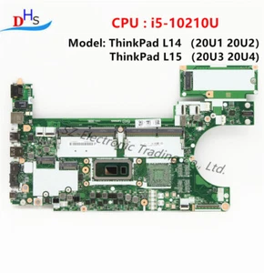 5B20W77438 For Lenovo ThinkPad L14 L15 Motherboard i5-10210U - Picture 1 of 5
