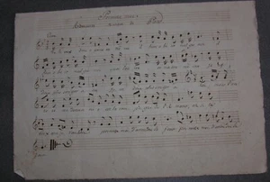 Ferdinando Paër. Permets moi. Romance Musique de Paer, écrite à la main XIXè. - Picture 1 of 1