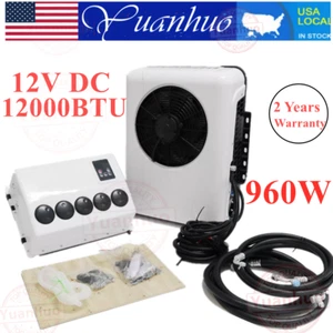 12V Vehicle A/C Kit Split Air Conditioner Fit Cab Truck Bus RV Caravan 12000 BTU - Picture 1 of 12