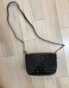 Arcadia Made In Italy Patent Leather Black Crossbody Bag - Picture 1 of 13