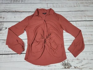 Express Women's Long Sleeve Pullover Rust/Burnt Orange Blouse/Top, Size Small - Picture 1 of 6