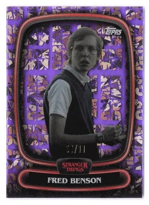 2025 Topps Stranger Things High Tek - Fred Benson #30 Palace Arcade púrpura/11 Foto 1 de 2