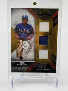 2025 Topps Tier One - ALEX RODRIGUEZ -Triple Game-Worn Relics Card/49 - Rangers - Picture 1 of 7