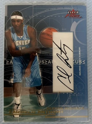 03 04 FLEER FOCUS CARMELO ANTHONY ROOKIE AUTO 11/50 RC - Image 1 of 2