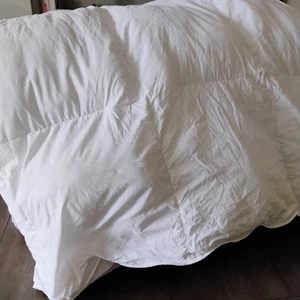west elm Duvet Insert Down Alternative King sie 106" x 94" White Cotton - Picture 1 of 5