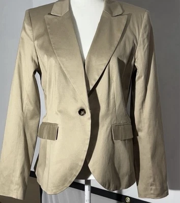 Куртка блейзер женская Target Merona размер 10 коричневая желтовато-коричневая на одной пуговице  - Изображение 1 из 4