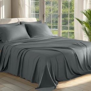 100 % Viskose aus Bambus _ Bettwäsche Queen Size 6 Stück - ultra kühlend & seidig - Bild 1 von 8
